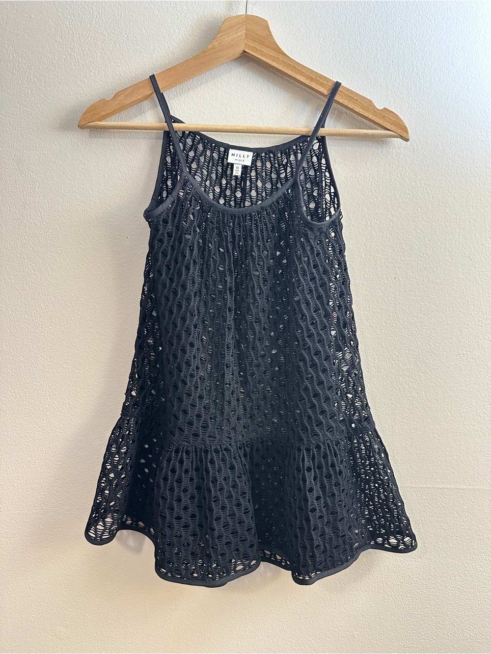 Milly Minis Black swim coverup for girls